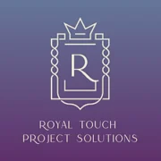 The Royal Touch Project Solutions logo is pictured. It has a purple background with white font and the image of a crown above an "R."